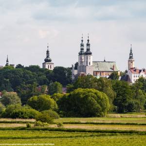 Panorama Głogówka z wieżami kościelnymi
