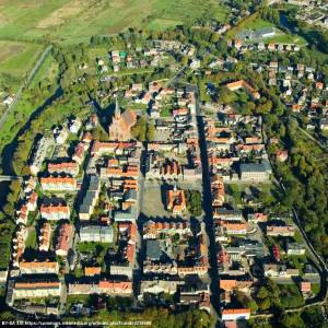Panorama Trzebiatowa z lotu ptaka