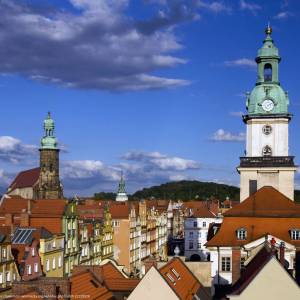 Widok na historyczne centrum Jeleniej Góry