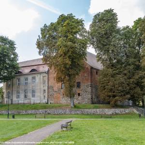 Widok na zamek Joannitów w Świdwinie