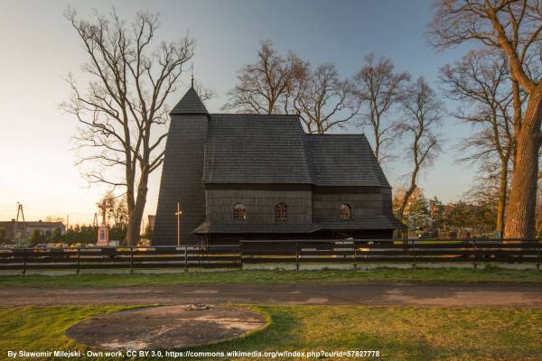 Szlak Architektury Drewnianej (województwo śląskie) - Pętla gliwicka - sm zacharzowice kosciol sw wawrzynca 2017 0 id 640154