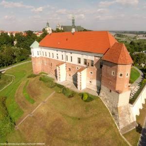 Zamek Sandomierz - zamek w sandomierzu z lotu ptaka