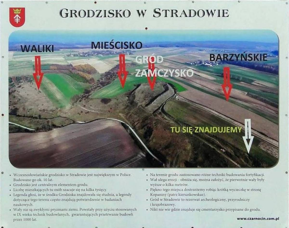 Widok na Grodzisko w Stradowie