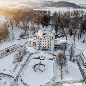 Pałac w Wojanowie - palac w wojanowie z lotu ptaka 1