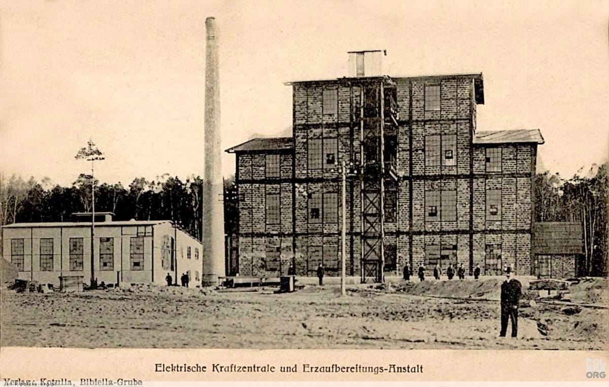 Elektrownia i budynek wzbogacania rudy dawnej kopalni Bibiela w latach 1910-1916
