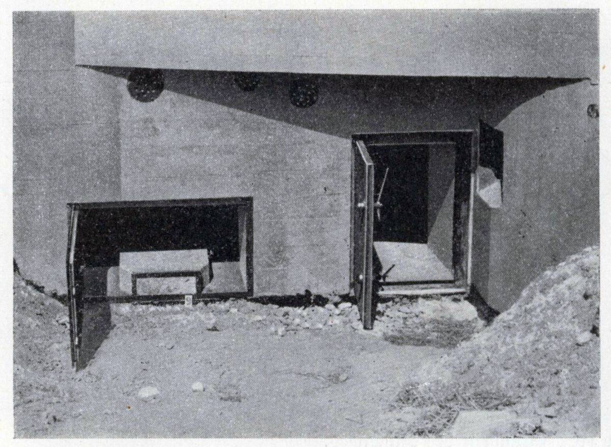 Widok schronu prawdopodobnie z 1939 r. (źródło: Denkschrift über die polnische Landbefestigung, Berlin 1941,s. 145)