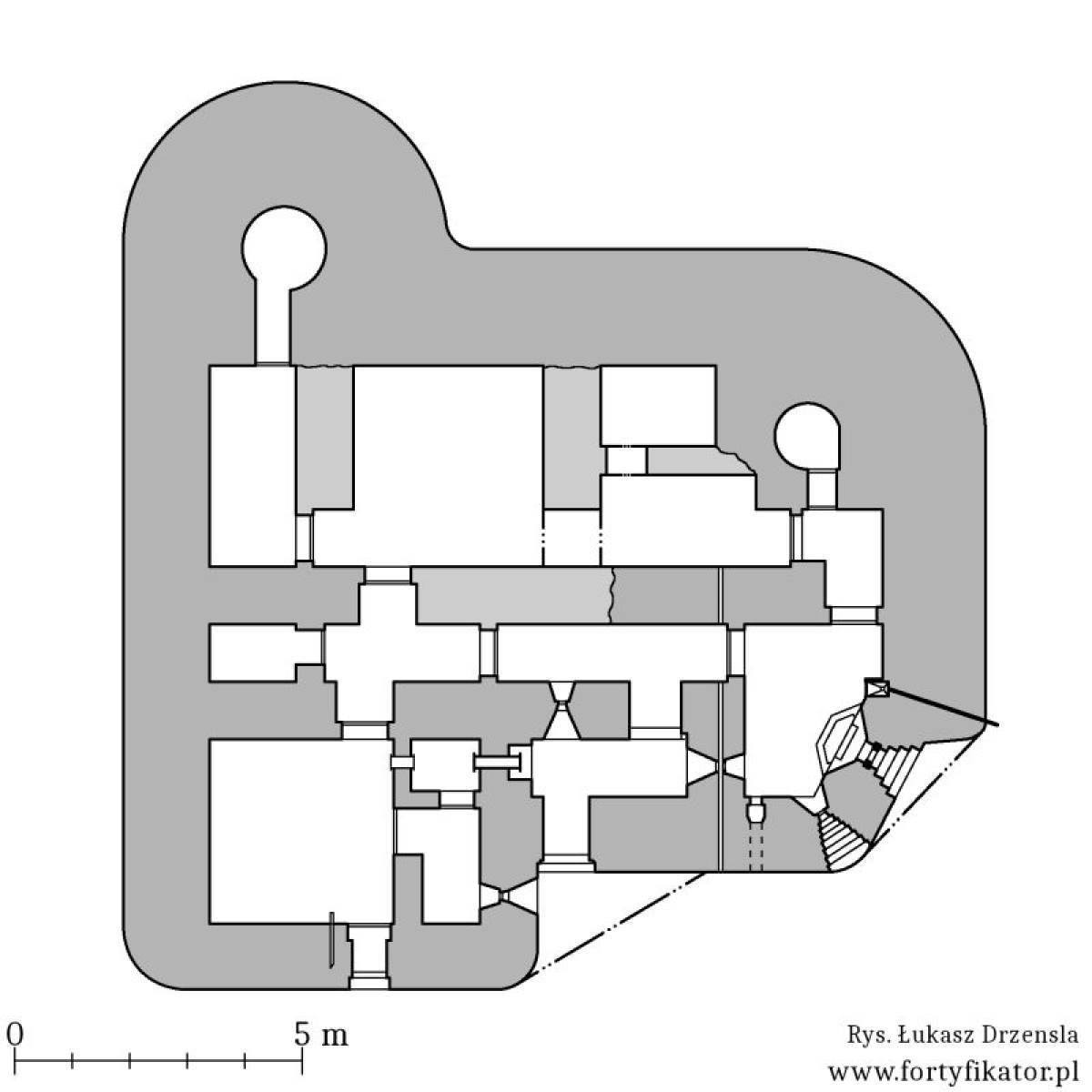 Fot. Schemat schronu bojowego (nr 8) pododcinka 