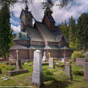 Kościół Wang w Karpaczu - cmentarz przy kosciele wang