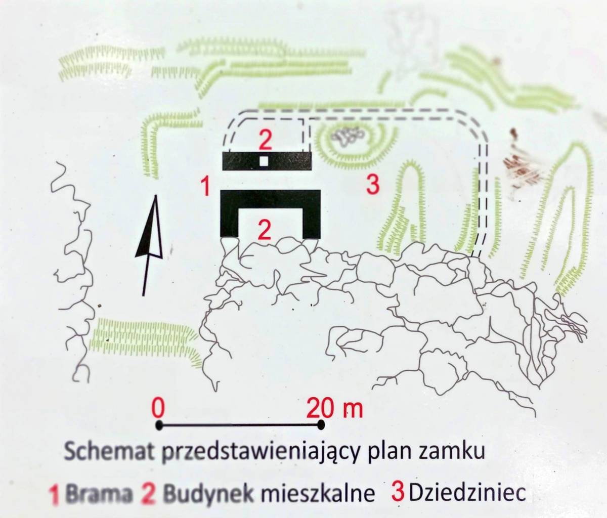 Plan Zamku Sokolec