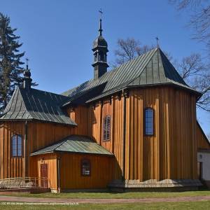 Drewniany kościół pw. św. Stanisława Biskupa w Humniskach - humniska kosciol sw stanislawa biskupa hb1