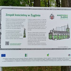 Kościół pw. Narodzenia Najświętszej Maryi Panny w Miasteczku Śląskim-Żyglinie - kosciol pw narodzenia najswietszej maryi panny w miasteczku slaskim zyglinie tablica