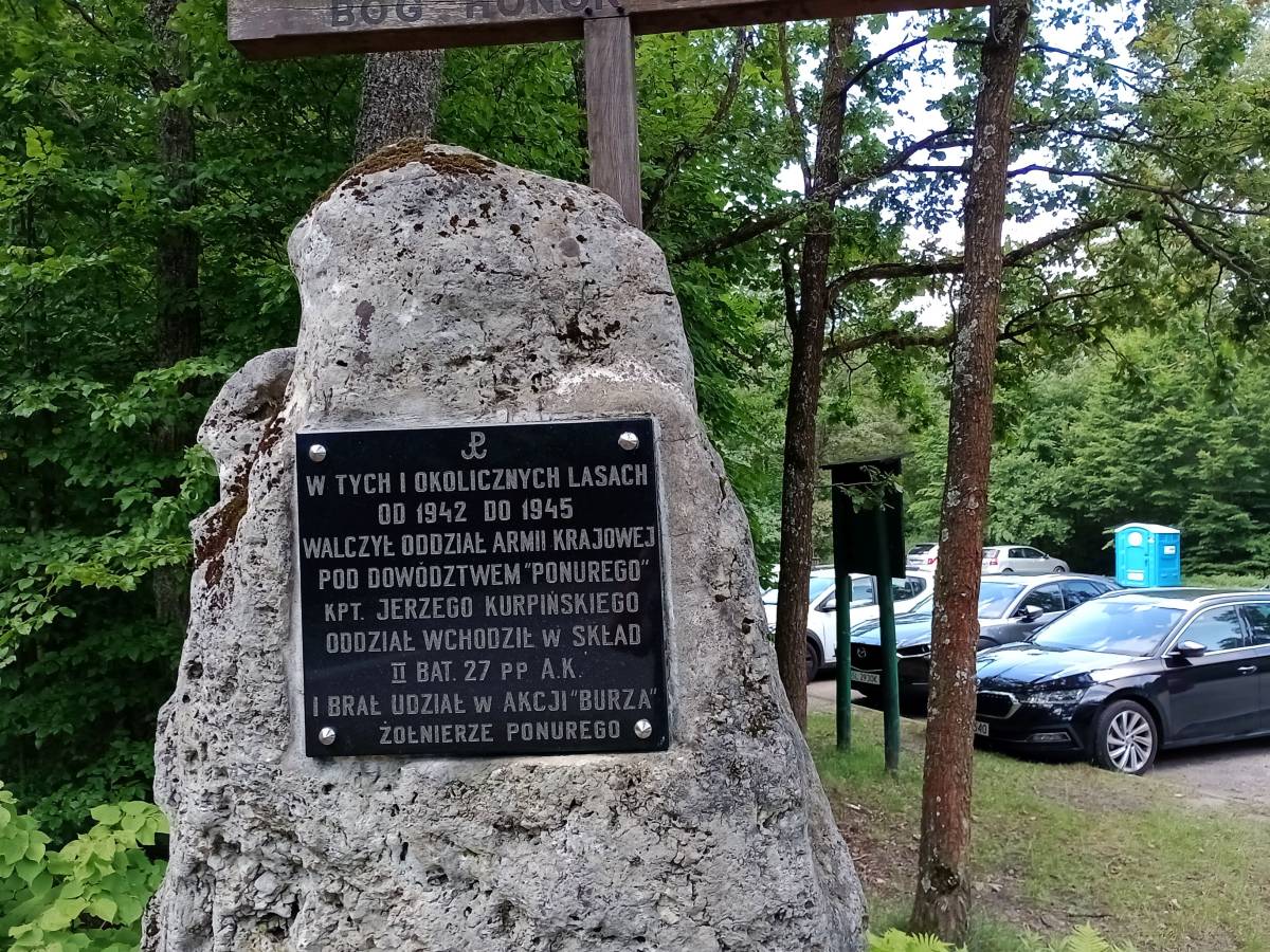 Pomnik walk oddziału Armii Krajowej "Ponurego" w Siedlcu - pomnik walk oddzialu armii krajowej ponurego w zlotym potoku 2