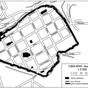 Mury miejskie w Chełmnie - chelmno stare miasto mapa