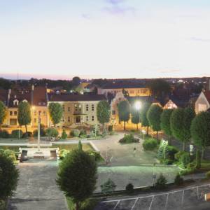 Stare Miasto w Gryficach - gryfice plac zwyciestwa night panorama 2008 07