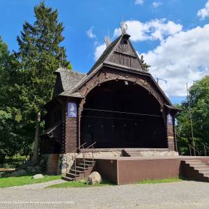 Muszla koncertowa w Parku Zdrojowym - concert shell in ciechocinek amphitheatre aleksandrow county kuyavian pomeranian voivodeship poland august 2022