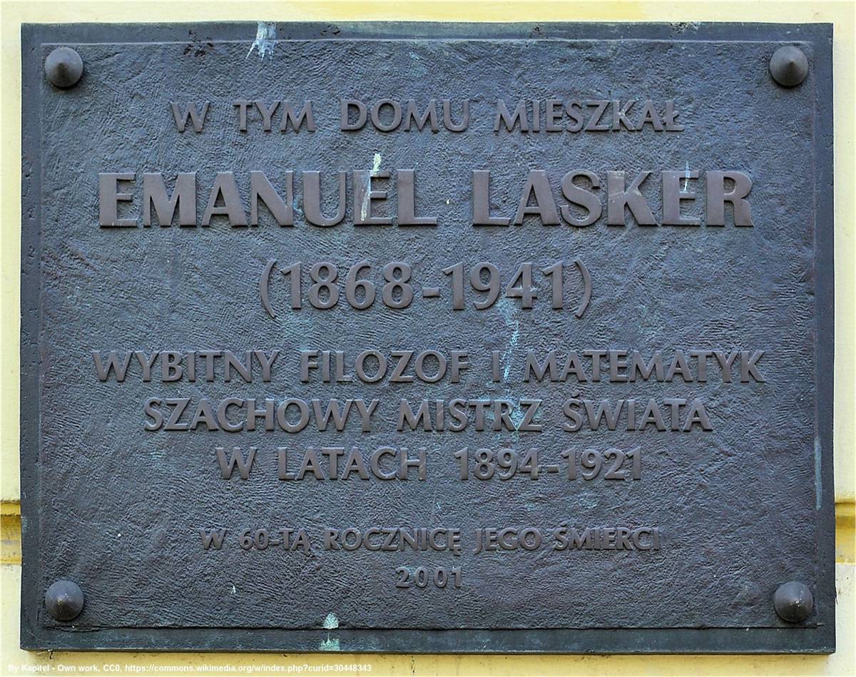 Tablica pamięci Emanuela Laskera w Barlinku - tablica pamieci emanuela laskera w barlinku 3