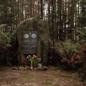 Pomnik amerykańskiego lotnika w łagowskim lesie - pomnik amerykanskiego lotnika w lagowskim lesie 3