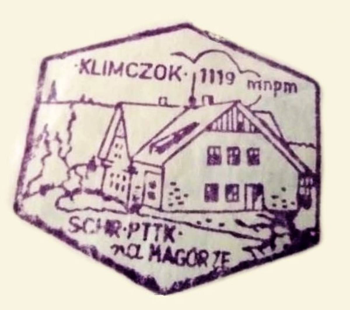 Pieczątka turystyczna ze Schroniska PTTK Klimczok