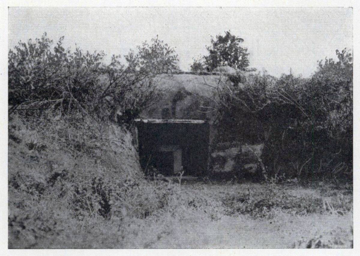 Widok tradytora punktu oporu Dąbrówka prawdopodobnie z 1939 r. (źródło: Denkschrift über die polnische Landbefestigung, Berlin 1941,s. 116).