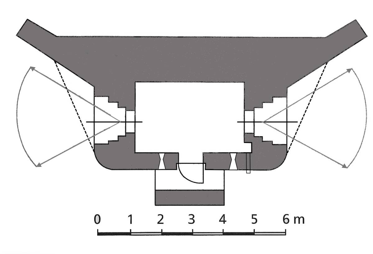 Schemat drugiego schronu polowego grupy bojowej Wirek