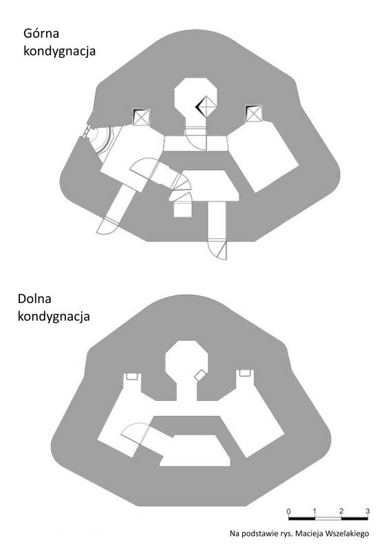 Schemat schronu bojowego nr 12 punktu oporu Łagiewniki