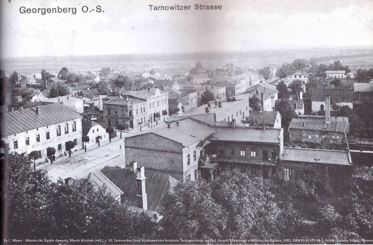 Panorama Miasteczka Śląskiego z ok. 1908 roku