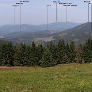 Bendoszka Wielka (1144 m n.p.m.) - panorama widokowa z bendoszki wielkiej