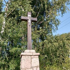 Kamienny krzyż (ul. Wyciślika) w Żyglinku - kamienny krzyz ul wycislika w zyglinku 3