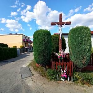 Krzyż przydrożny (ul. Stacyjna) w Żyglinie - krzyz przydrozny ul stacyjna w zyglinie 1