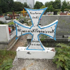 Grób Franciszka Wieczorka, uczestnika Powstań Śląskich - sam 1008