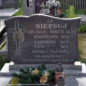 Mogiła zbiorowa wojenna rodziny Niepsuj w Lelowie - mogila zbiorowa wojenna rodziny niepsuj w lelowie 1