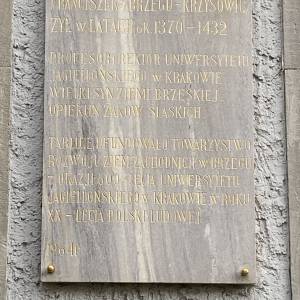 Tablica upamiętniająca Franciszka z Brzegu - tablica upamietniajaca franciszka z brzegu 3