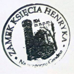 Zamek Księcia Henryka na Górze Grodna - pieczatka zamek ksiecia henryka