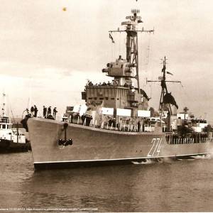 Wrak ORP Wicher II na Helu - orp wicher w 1972 roku