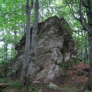 Opołonek (1028 m n.p.m.) - skala dobosza na zboczach gory opolonek