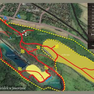 Park Gródek w Jaworznie - mapa park grodek