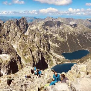 Tatry Wysokie - czarny staw pod rysami and morskie oko from top of rysy mt