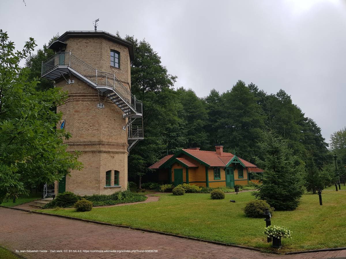 Wieża ciśnień w Białowieży - stacja kolejowa bialowieza towarowa