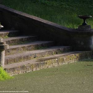 Park zamkowy w Oporowie - staw w oporowskim parku