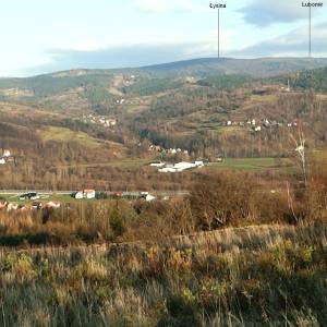 Łysina (891 m n.p.m.) - pasmo lubomira i lysiny panorama bm9