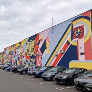 Mural "500 lat Tarnowskich Gór" w Tarnowskich Górach - mural 500 lat tarnowskich gor w tarnowskich gorach 1