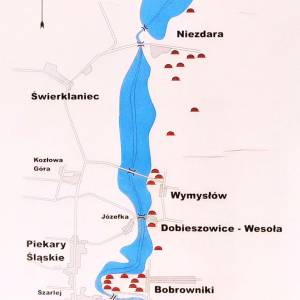 OWŚ - Grupa bojowa "Wymysłów" - zalewy obronne na brynicy mapa