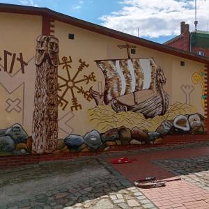 Mural w Wolinie - mural w wolinie 2