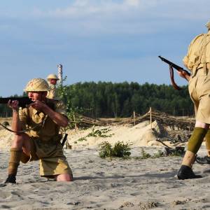 Widowisko "Tobruk 1941" na Pustyni Błędowskiej - widowisko tobruk 1941 na pustyni bledowskiej 18