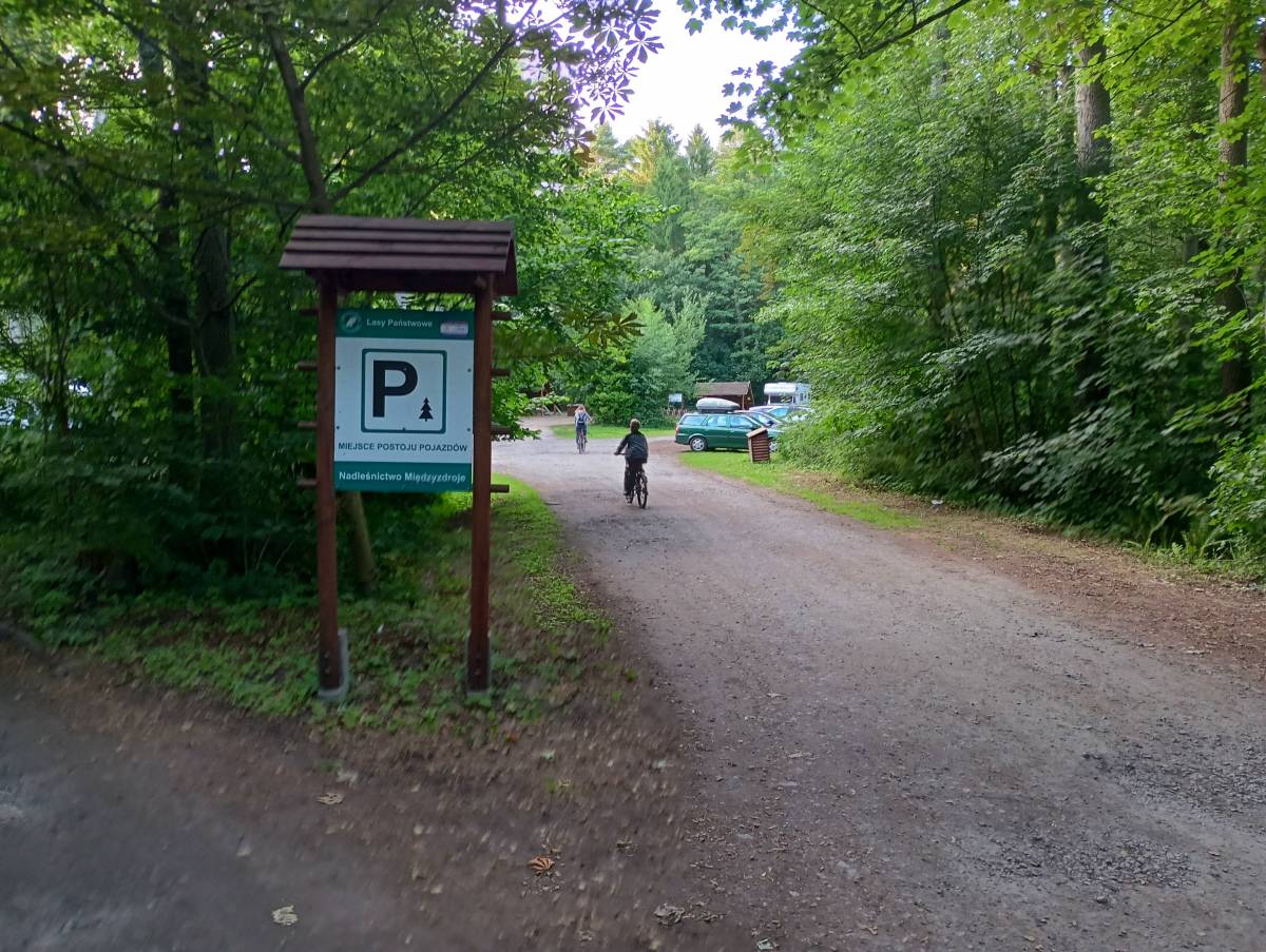 Parking leśny przy plaży Świętouść - parking przy plazy swietousc 2