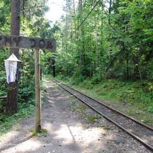 Wigierska Kolej Wąskotorowa - bartny dol przystanek kolejki waskotorowej wigierski park narodowy