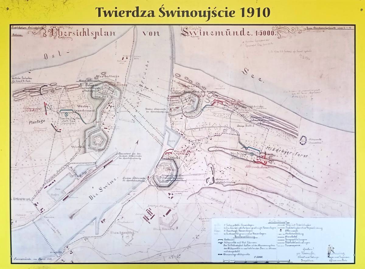 Twierdza Świnoujście w 1910 roku