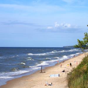 Rezerwat przyrody Klif w Łukęcinie - plaza i klif w lukecinie