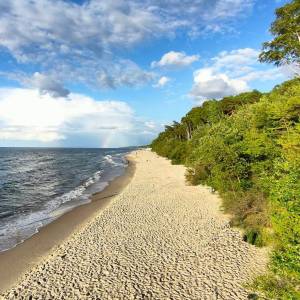 Rezerwat przyrody Klif w Łukęcinie - plaza lukecin slonecznie