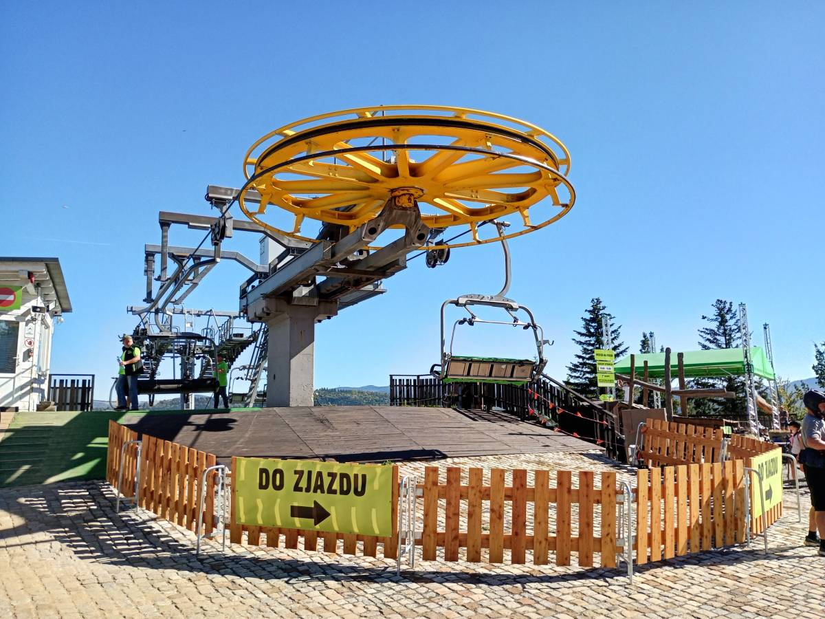Stacja górna wyciągu "Skolnity" w Wiśle - stacja gorna wyciagu skolnity 8